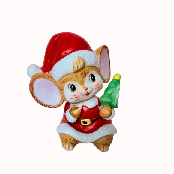 Homco Christmas Mouse Figurines Set Of 3 Anthropomorphic VTG Retro Holiday Decor - Picture 10 of 15